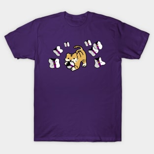 Demisexual Flag of Cute Tiger with Flower Drop T-Shirt